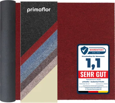 Produktbild von Primaflor Sauberlauf PICOLLO - Rot - 2,00m x 25,00m