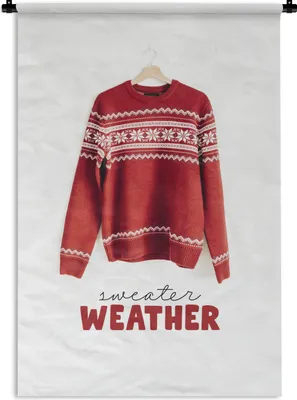 Produktbild von MuchoWow® Wandteppich Wandbehang Winter - Pullover - Weihnachten 120x180 cm Tapisserie Dekoration Wandtuch - Schlafzimmer - Dekorationen für das Haus