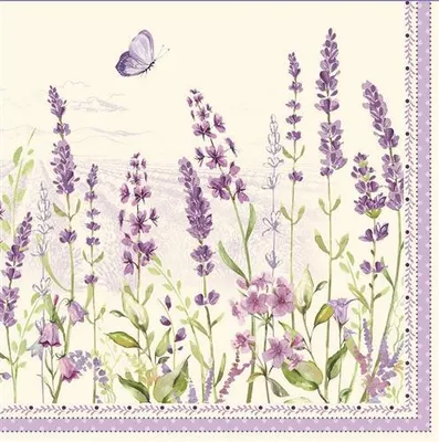 Produktbild von 20 Servietten Lavender Field - Bildhübsche Lavendelwiese 33x33cm