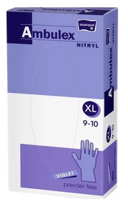 Produktbild von Handschuhe Einweg, Schutz Ambulex Nitryl Violett XL, 100 Stück