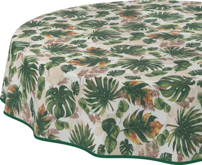 Produktbild von Tischdecke Aquarell Motresa Dukelgrün Rund 100cm Band Wasserabweisend abwaschbar