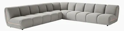 Produktbild von KAWOLA Modulsofa LAYLA Ecksofa 5 Module Velvet taupe