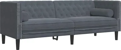Zdjęcie produktu dla VidaXL Sofa, ciemnoszary, 194 x 74,5 x 70,5 cm, obita welurem