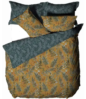 Dekbedovertrek Set Super King 260x240 cm Senfgelb Dschungel