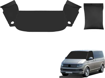 Produktbild von VW T6 Windschutzscheiben-Abdeckung, 600D Oxford, UV-beständig, kälte- & hitzeschützend, schwarz
