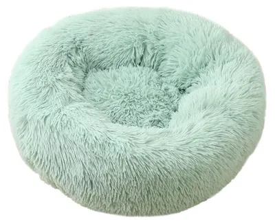 Produktbild von Hundebett Katzenbett Flauschig Rund aus Plüsch 100CM Fruchtgrün