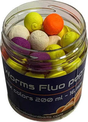 Immagine prodotto di Mastodont Baits s.r.o. Mastodont Baits boilies Fluo Pop-Up 16mm 200ml Příchuť: Vermi