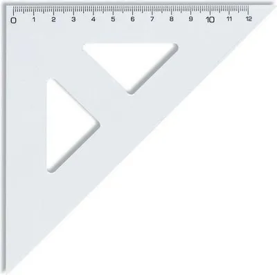 Obrázek produktu pro Koh-i-noor 744100 - pravítko trojúhelník s ryskou 45/141, transparentní