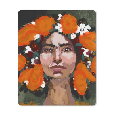 Produktbild von MuchoWow® Mauspad Mousepad Abstrakt - Frau - Porträt - Gemälde 30x40 cm - Mousepads - Maus Mat - Pad - Mausunterlage - Mausmatten