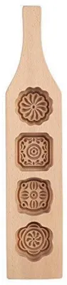 Produktbild von Holz Mondkuchenform 4 Blumenformen Mungbohnenkuchen Eishaut Backwerkzeuge