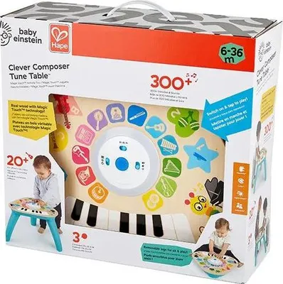 Obrázok produktu pre HAPE - Hudobn stolk Magic Touch - 46,2 x 32,5 x 55,9 cm - od 12 mesiacov - Hudobn prebudenie - Rzne reimy hry