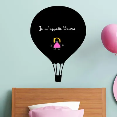 Schiefertafel-Aufkleber, selbstklebend, abwischbar, Ballon, 65x50 cm