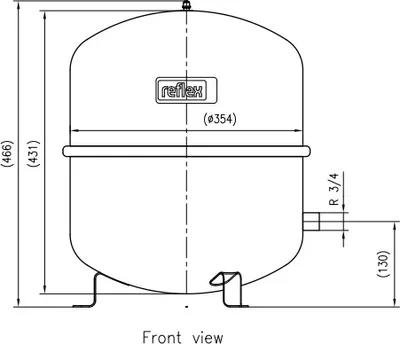 Produktbild von Reflex Membran-Druckausdehnungsgefäß 4 bar, Reflex N, weiß Typ 35