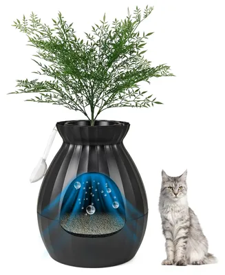 Image de FANTASK, litière pour chat, 50x50x59 cm, litière pour chat avec système électronique de neutralisation des odeurs