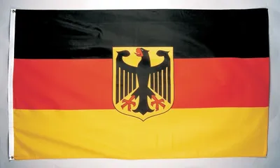 Produktbild von Deutschland Fahne mit Wappen Stoff Fahne Länderfahne