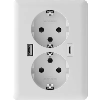 Produktbild von 2USB easyCharge DUO 18W A/C Doppelsteckdose