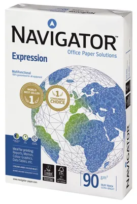 A box of Navigator Expression office paper.