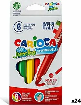 Produktbild von Marker-Set Carioca Jumbo Bunt 6 Stücke (24 Stück)