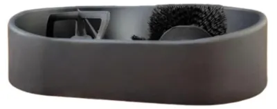 Produktbild von Elektrische automatische Siebträgerreinigungsstation aus Edelstahl mit Bürste und Kaffeesatzschale, universeller Kaffeegriffreiniger für 51/53/58-mm-Siebträger