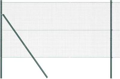 Obrázok produktu pre vidaXL Pletivo zo zváraného drôtu, zelené, 50 x 1,4 m, vhodné na upevnenie do zeme