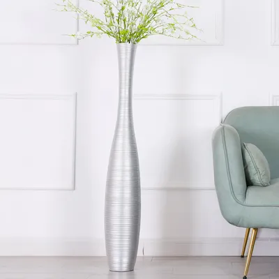 Produktbild von Leewadee Bodenvase 105 cm - Hohe Polyresin Deko für Pampasgras