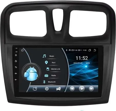 Immagine prodotto di Autoradio con Bluetooth e CarPlay per Renault Logan 2 e Sandero 2 (2012-2019) - Compatibile con Apple e Android - Impianto stereo con sistema di navigazione - 2 GB di RAM, 32 GB di memoria interna