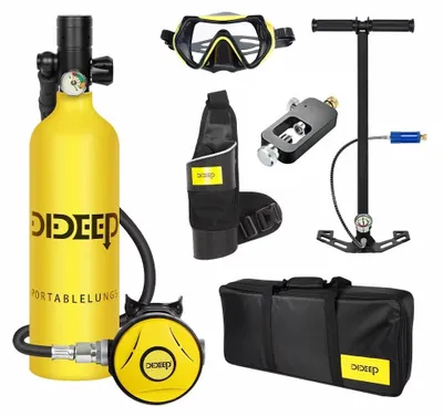 Obrázek produktu pro Mini potápěčská láhev, doba ponoru 15–20 minut, tlak 3000 PSI, žlutá sada, jedna velikost