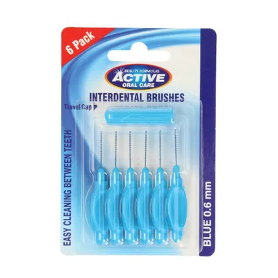 Immagine prodotto di Beauty Formulas | Scovolini interdentali - 6 pezzi - Misura 0,6 mm - Per una pulizia accurata dei denti e una rimozione efficace della placca