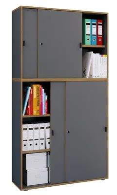 Immagine prodotto di Armadio dell'ufficio del gabinetto del file del gabinetto di legno Salia 5-fold Larghezza 100 cm Porte scorrevoli