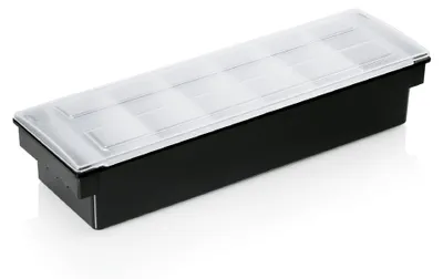 Zdjęcie produktu dla Pojemnik na odpady z 6 wlotami o pojemności 0,45 l, 50 x 16 x 9 cm, ABS, poliwęglan