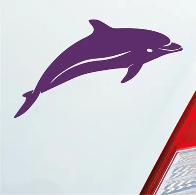 Produktbild von Auto Aufkleber Delphin Delfin Fisch Tier Tuning 12x7 cm Lila Sticker Heckscheibenaufkleber