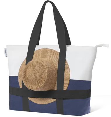 Image de Grand sac de plage XXL avec fermeture éclair - Sac de bain - Sac de sauna - Sac de voyage - Shopper - Imperméable - Contenance 35 litres