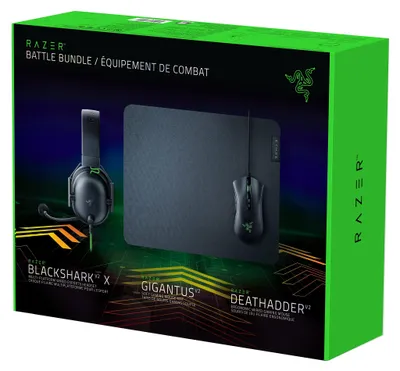 Immagine prodotto di Razer Battle Bundle - DeathAdder V2 - BlackShark V2 X - Gigantus V2 M - Nero