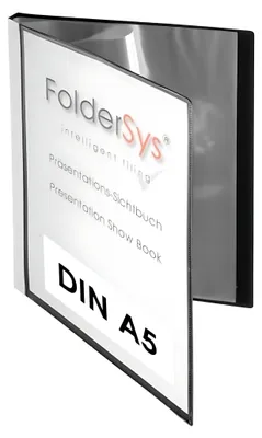 Produktbild von FSY Präsentations-Sichtbuch A5, 20 Hüllen, PP, schwarz, 1 Stück