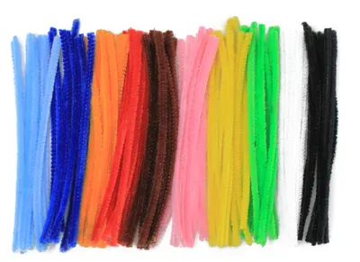 Pfeifenreiniger 100 Stück, 15 cm x 5 mm, 10 Farben