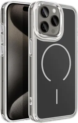 Produktbild von Avizar, MagSafe Hülle für iPhone 15 Pro Hybrid Verstärkte Schutzhülle, Schwarz