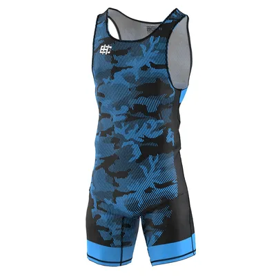 Immagine prodotto di Extreme Hobby - Canotta da wrestling per bambini Havoc, body da ginnastica, canotta, body per bambini in materiale traspirante, canotta da lottatore BLU 152