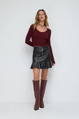 Produktbild von Langarmshirt, Burgundy, S