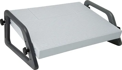 Image de WEDO repose-pieds Relax, hauteur réglable en continu, gris clair RAL 7035, en polystyrène incassable, évidement pour le (275 1)