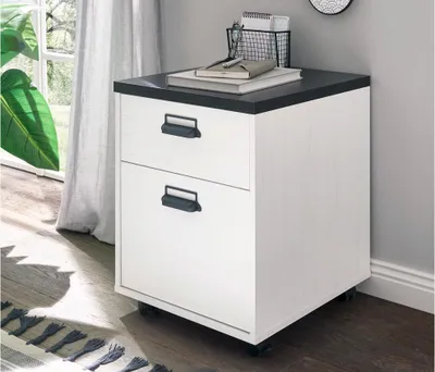 Produktbild von Rollcontainer Sherwood 11 Pinie weiß anthrazit mit soft-close