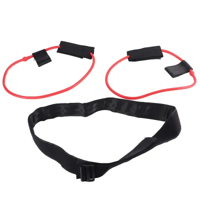 Image de Bande de résistance pour fitness, bande d'entraînement réglable pour les hanches et les jambes, rouge