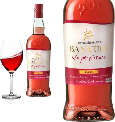 Produktbild von Banyuls Rosé Impertinence Lieblich - Terres des Templiers - Süßer Roséwein aus Frankreich (17% Vol.)