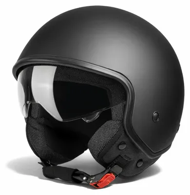 Produktbild von VINZ Perito Jethelm mit Sonnenblende | Roller Helm für Damen & Herren | Mopedhelm in Gr. XS-XXL | ECE 22.06  | Motorradhelm mit Visier - Matt Schwarz | L (59 - 60 cm)