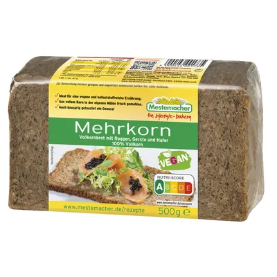 Produktbild von Mestemacher vícezrnný chléb celozrnný žitný s ječmenem a ovsem 500g