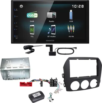 Produktbild von Kenwood DMX-125DAB Bluetooth MP3 USB Digitalradio Einbauset für Mazda MX-5 NC FL