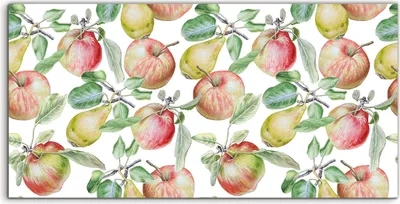 Produktbild von Coloray Canvas 140x70  Wandbild Leinwand Bilder Äpfel Birnen natürliche Muster Früchte