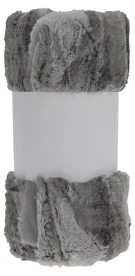 Produktbild von H&S Fleecedecke - grau - 125 x 150 cm - Polyester - kariert