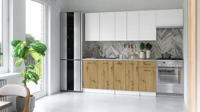 Obrázek produktu pro Kuchyňská linka ALIMOS 240cm Bílá + dub artisan