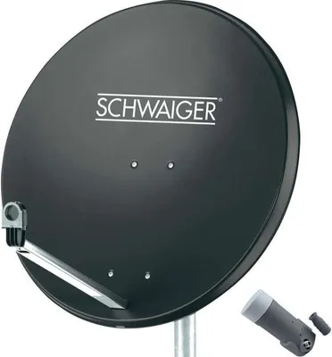 Produktbild von SCHWAIGER SAT Anlage 80 cm 1 Teilnehmer Single-LNB Anthrazit