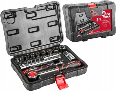Obrázok produktu pre Sada nástrčných kľúčov 1/4", 3/8", 20 ks.
